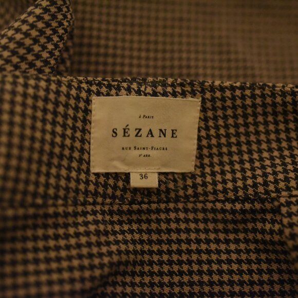 Sezane Brown Checkered Skirt - Picture 6 of 9